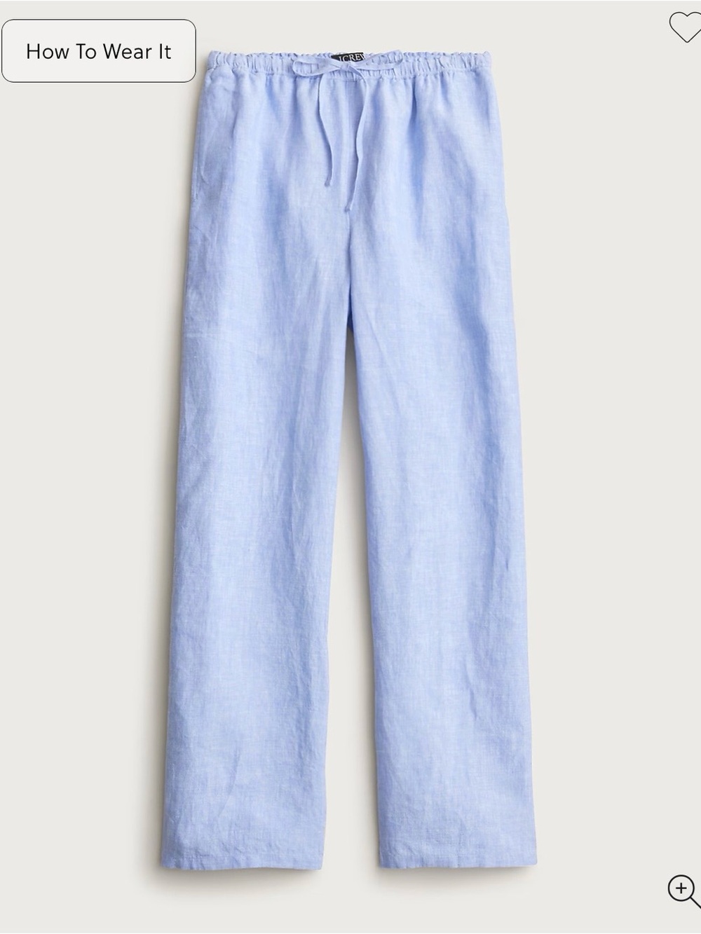 J. Crew Soleil Linen Pants XXS French Blue